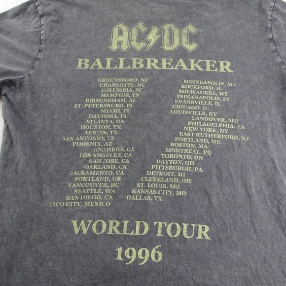 AC DC Ballbreaker World Tour 1996 Distressed Shirt Size S - Picture 5 of 9